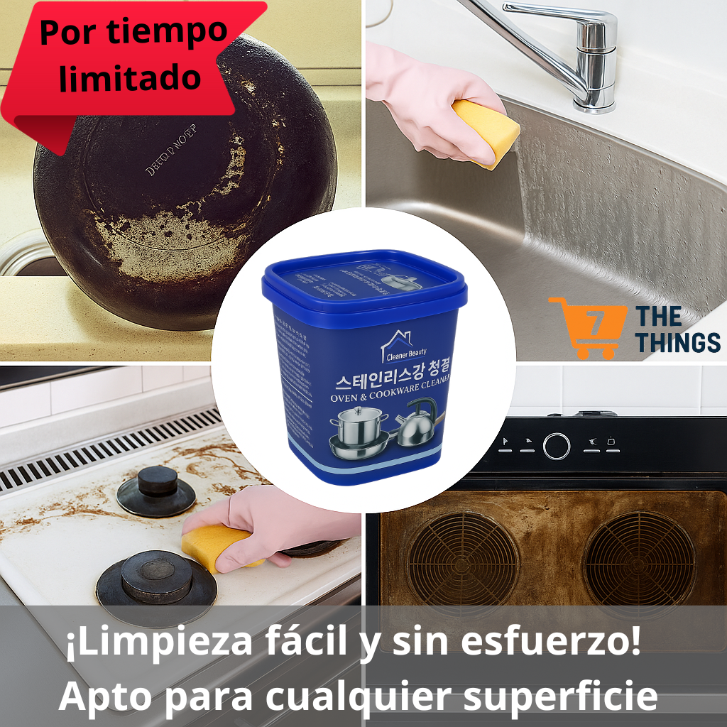 🧽 Renovador de Brillo Superficies de Acero – ¡Haz que tu cocina vuelva a brillar en minutos!