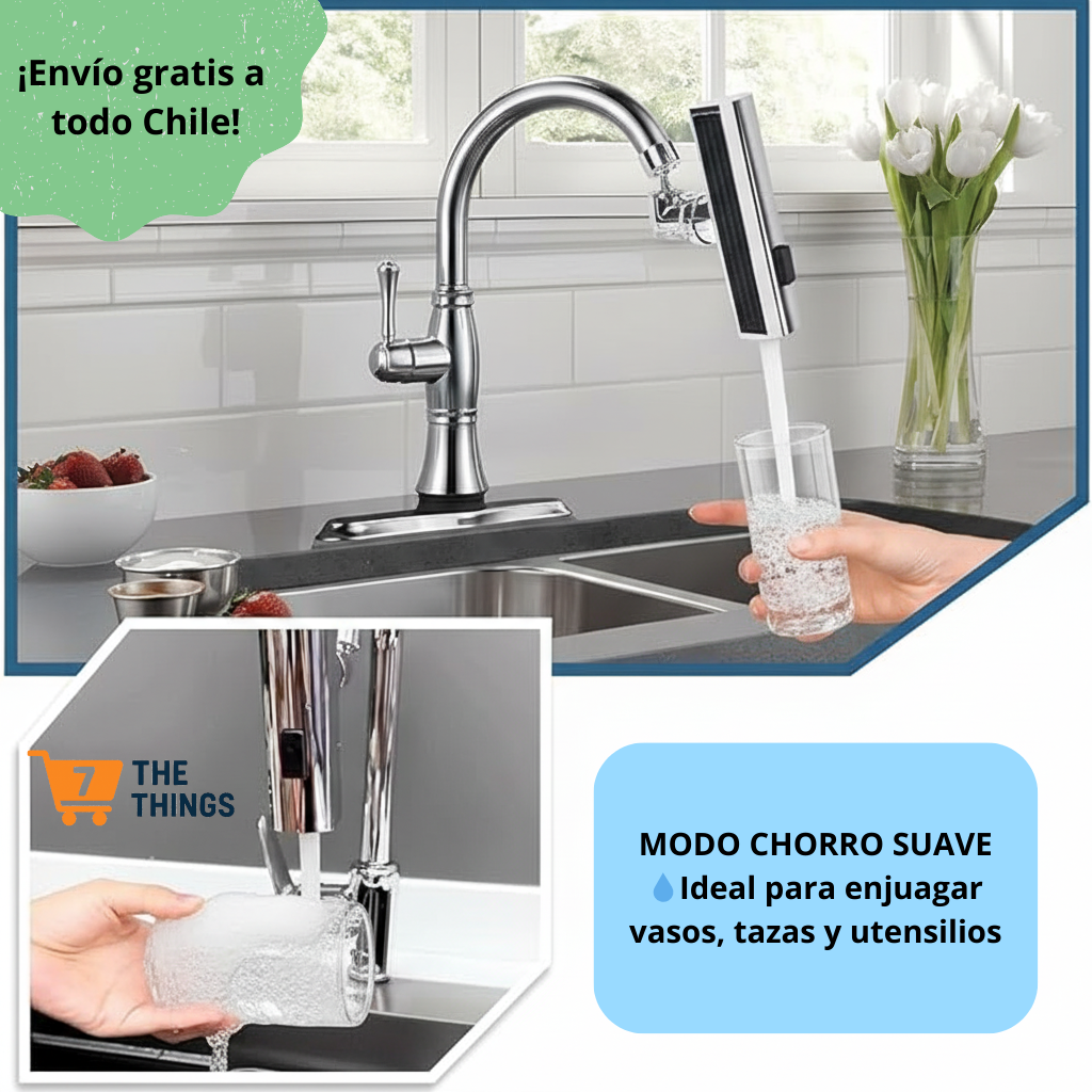 💧 Adaptador de Grifo 4 en 1 – Optimiza tu consumo y ahorra