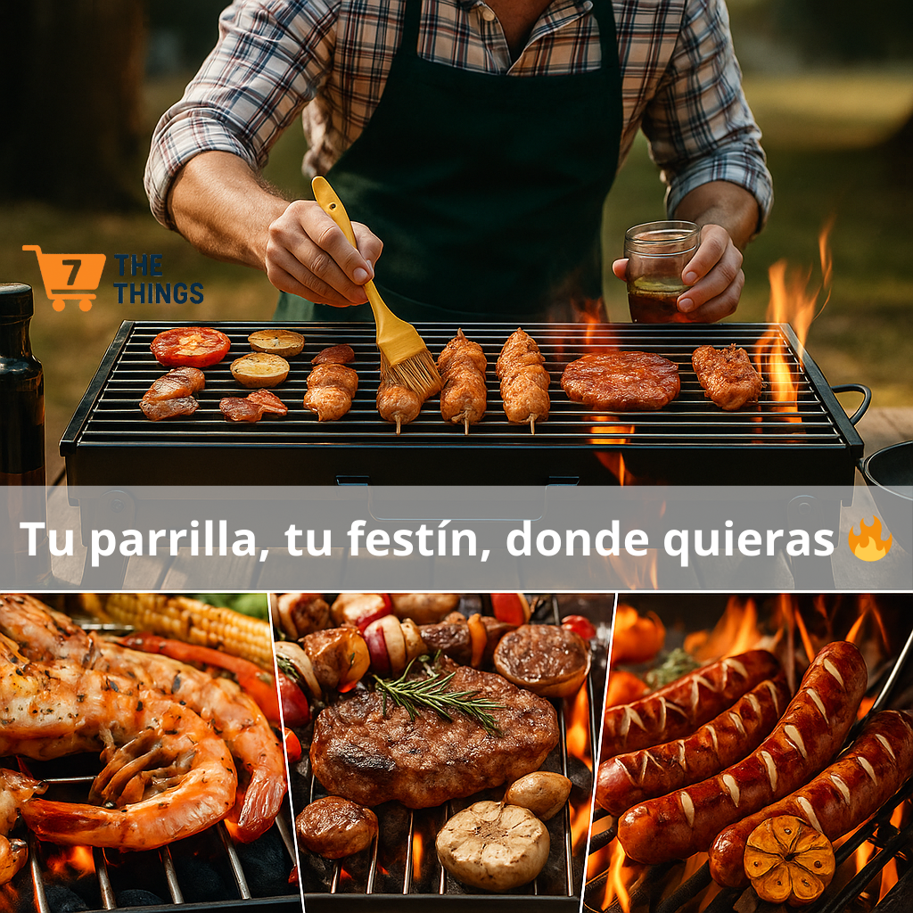 Grill Express – Tu parrilla portatil lista en cualquier lugar 🔥⚡