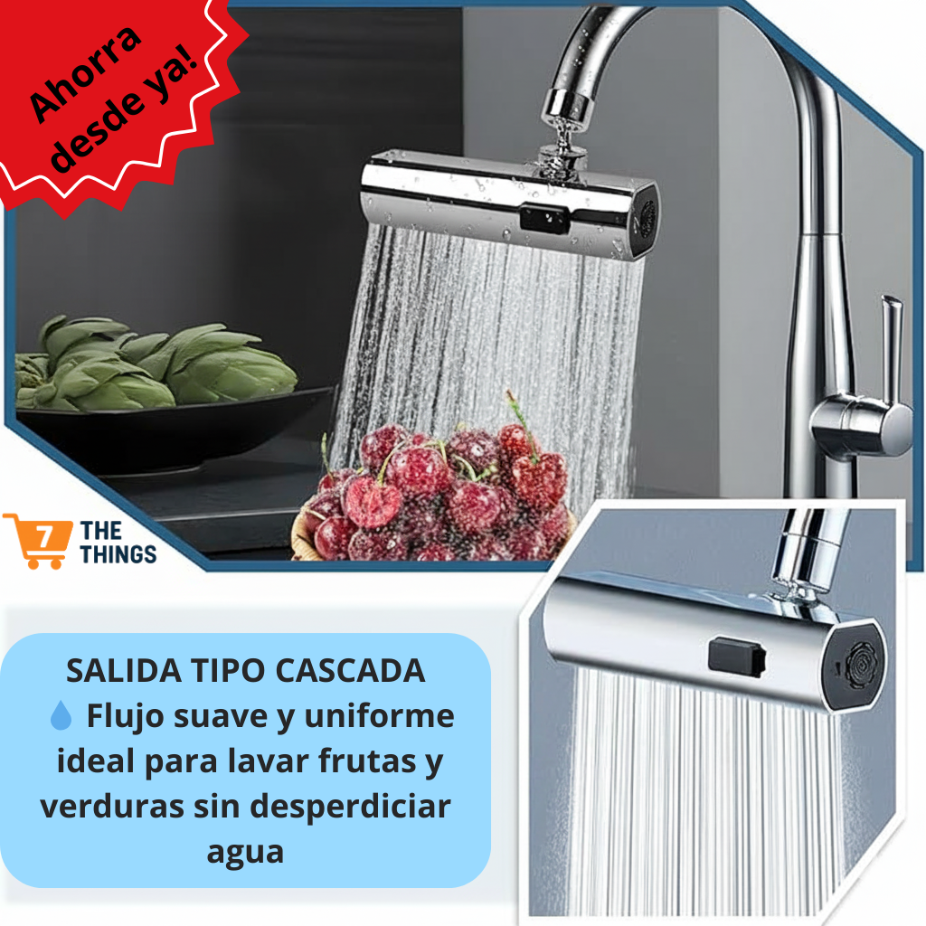 💧 Adaptador de Grifo 4 en 1 – Optimiza tu consumo y ahorra