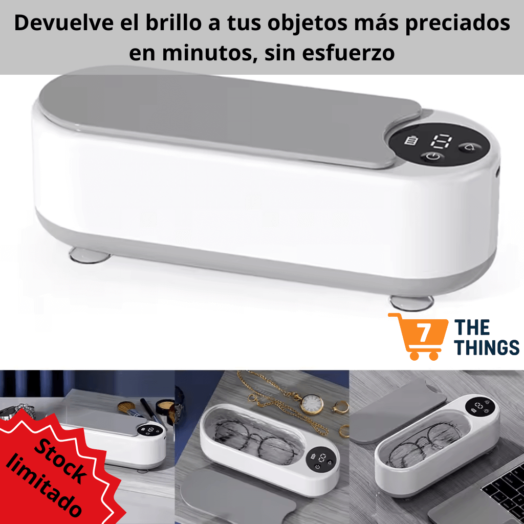 💎 Limpiador Ultrasónico Portátil Multiuso – ¡Recupera el brillo de lo que más quieres!