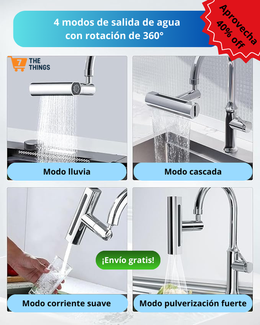 💧 Adaptador de Grifo 4 en 1 – Optimiza tu consumo y ahorra