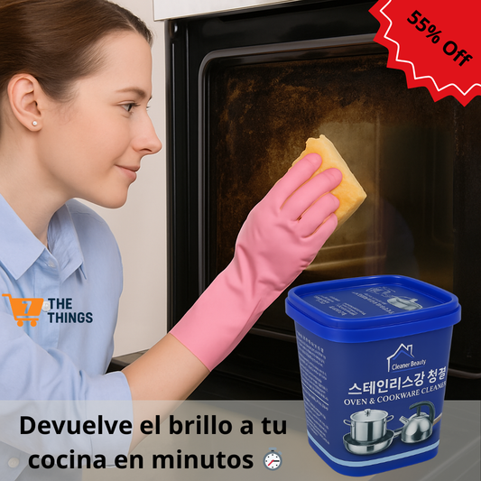🧽 Renovador de Brillo Superficies de Acero – ¡Haz que tu cocina vuelva a brillar en minutos!